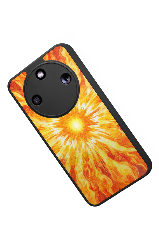 Honor Magic 8 Lite Uyumlu Güneş Tasarımlı Glossy Premium Kılıf