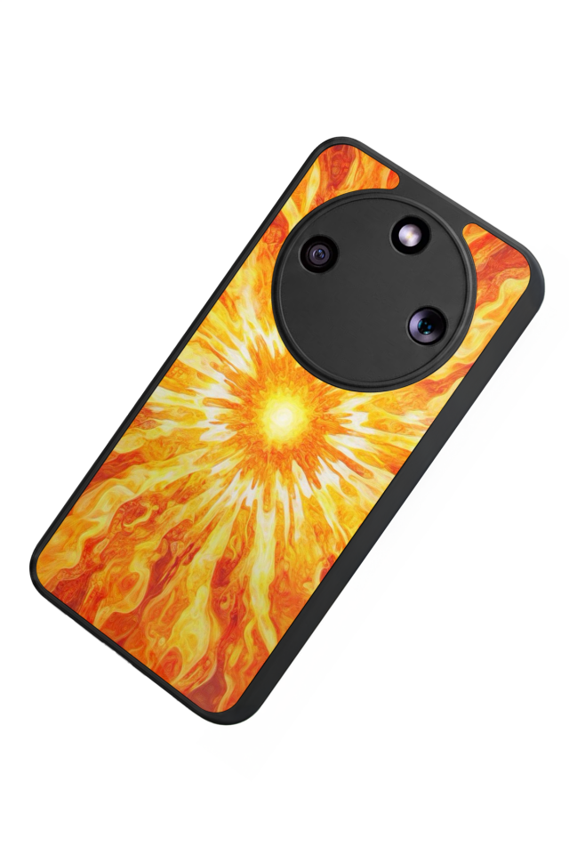 Honor Magic 8 Lite Uyumlu Güneş Tasarımlı Glossy Premium Kılıf