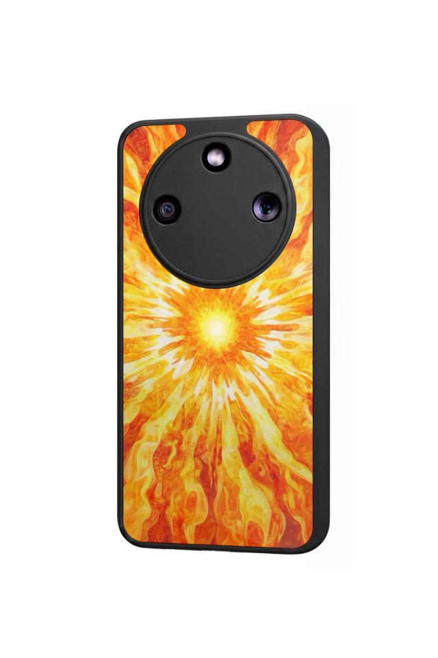 Honor Magic 8 Lite Uyumlu Güneş Tasarımlı Glossy Premium Kılıf