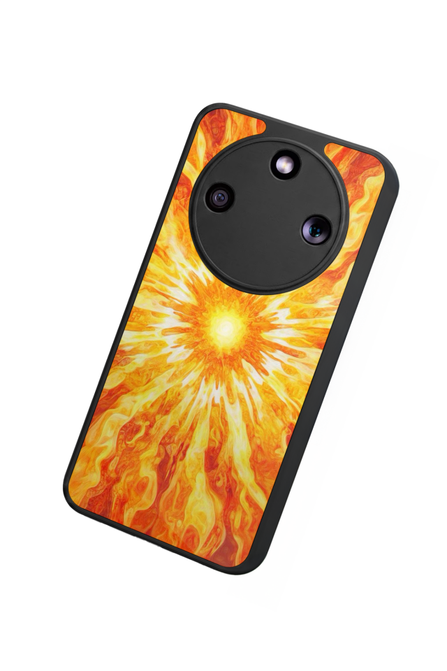 Honor Magic 8 Lite Uyumlu Güneş Tasarımlı Glossy Premium Kılıf