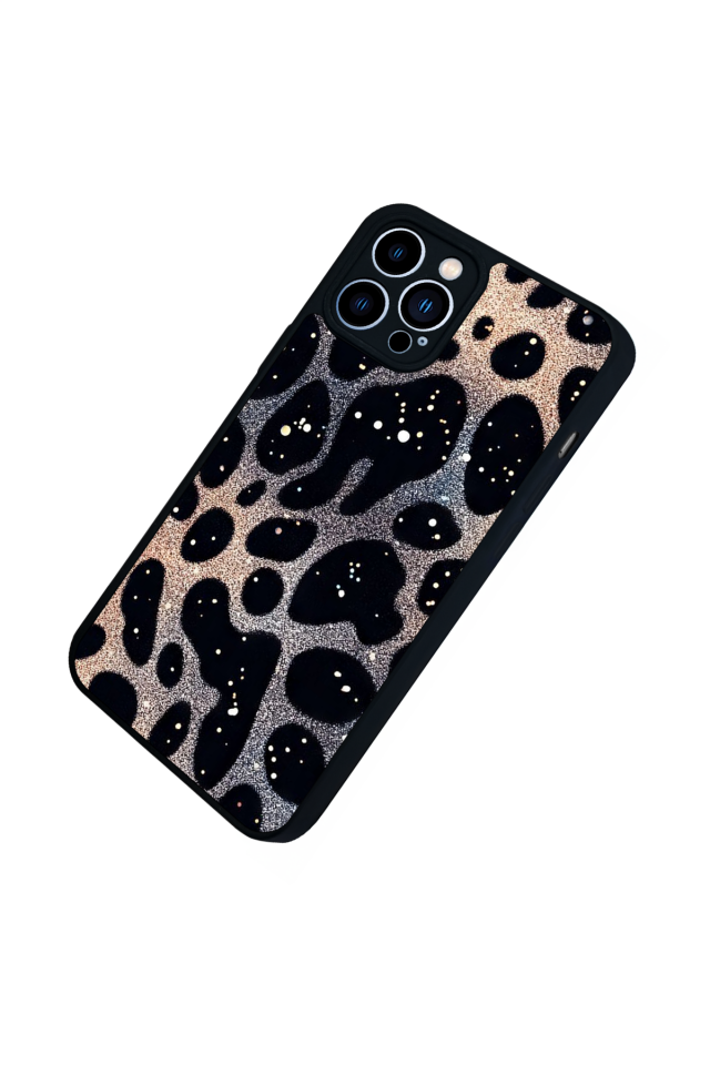 iPhone 12 Pro Max Uyumlu Hologram Leopar Tasarımlı Glossy Premium Kılıf