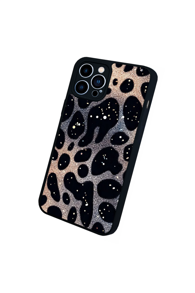iPhone 12 Pro Max Uyumlu Hologram Leopar Tasarımlı Glossy Premium Kılıf