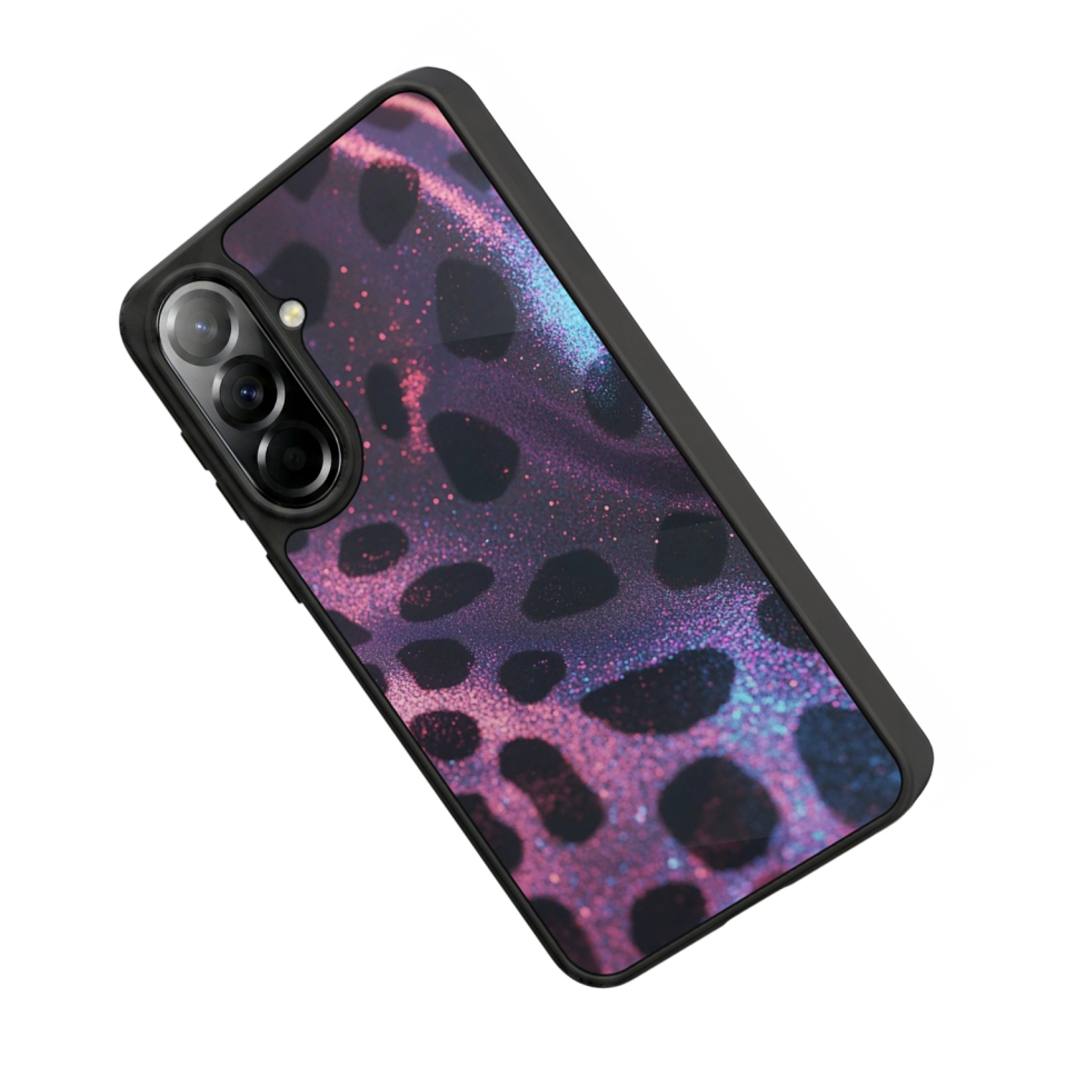 Samsung Galaxy A57 Uyumlu Hologram Leopar Tasarımlı Glossy Premium Kılıf