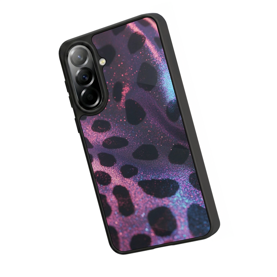 Samsung Galaxy A57 Uyumlu Hologram Leopar Tasarımlı Glossy Premium Kılıf