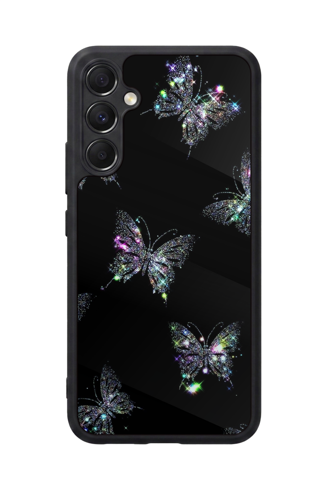 Samsung Galaxy M34 Uyumlu Kelebek Tasarımlı Glossy Premium Kılıf