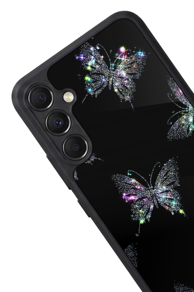 Samsung Galaxy M34 Uyumlu Kelebek Tasarımlı Glossy Premium Kılıf