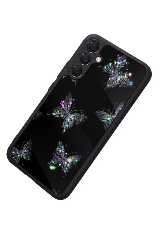 Samsung Galaxy M34 Uyumlu Kelebek Tasarımlı Glossy Premium Kılıf