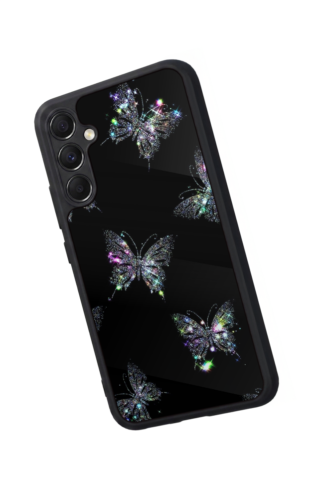 Samsung Galaxy M34 Uyumlu Kelebek Tasarımlı Glossy Premium Kılıf