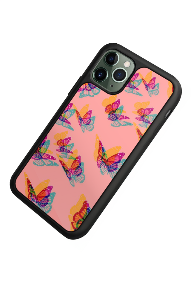 iPhone 11 Pro Max Uyumlu Kelebek Tasarımlı Glossy Premium Kılıf