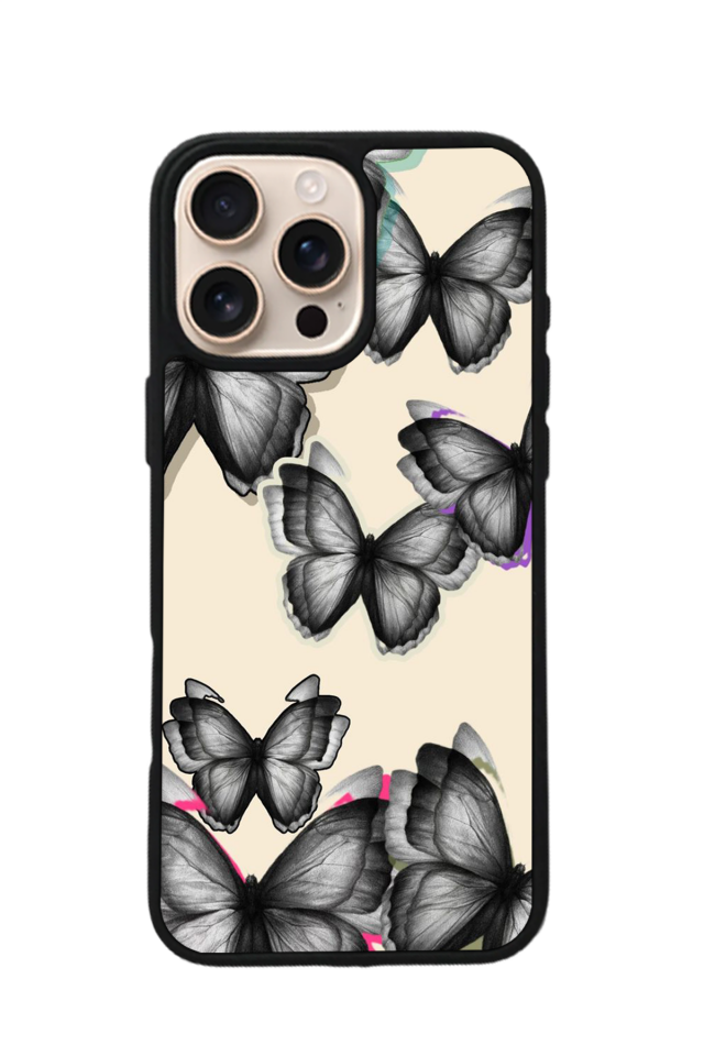 iPhone 14 Pro Uyumlu Kelebek Tasarımlı Glossy Premium Kılıf