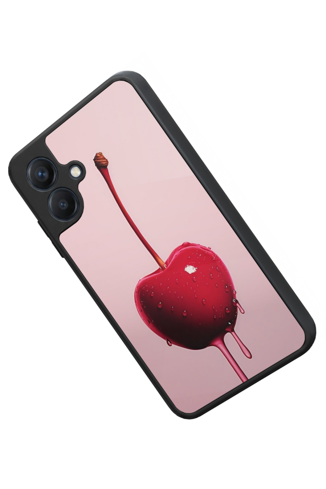 Samsung Galaxy A07 Uyumlu Kiraz Tasarımlı Glossy Premium Kılıf