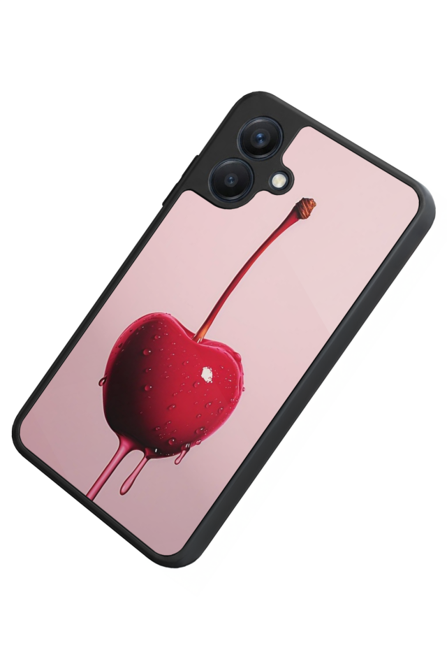 Samsung Galaxy A07 Uyumlu Kiraz Tasarımlı Glossy Premium Kılıf