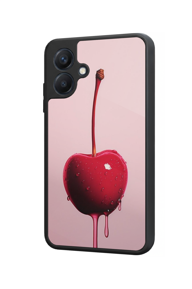 Samsung Galaxy A07 Uyumlu Kiraz Tasarımlı Glossy Premium Kılıf