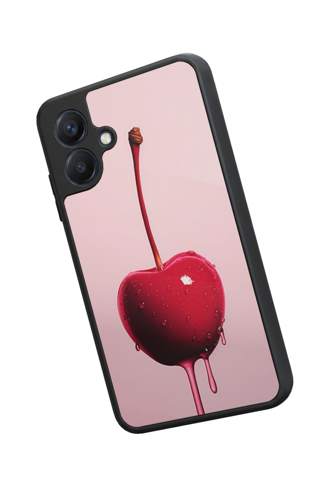 Samsung Galaxy A07 Uyumlu Kiraz Tasarımlı Glossy Premium Kılıf