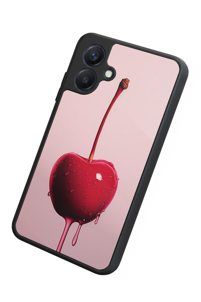 Samsung Galaxy A07 Uyumlu Kiraz Tasarımlı Glossy Premium Kılıf