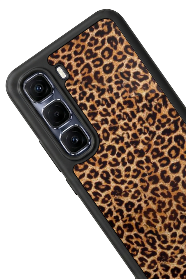 Infinix Hot 60 Pro Plus Uyumlu Leopar Tasarımlı Glossy Premium Kılıf