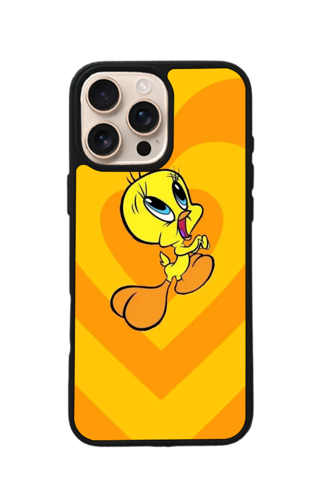 iPhone 16 Pro Uyumlu Tweety Tasarımlı Glossy Premium Kılıf