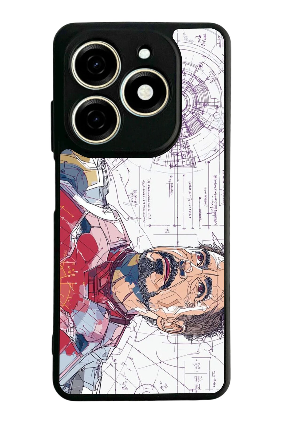 Tecno Spark 20/20C Uyumlu Iron Man ( Demir Adam ) Tasarımlı Glossy Premium Kılıf