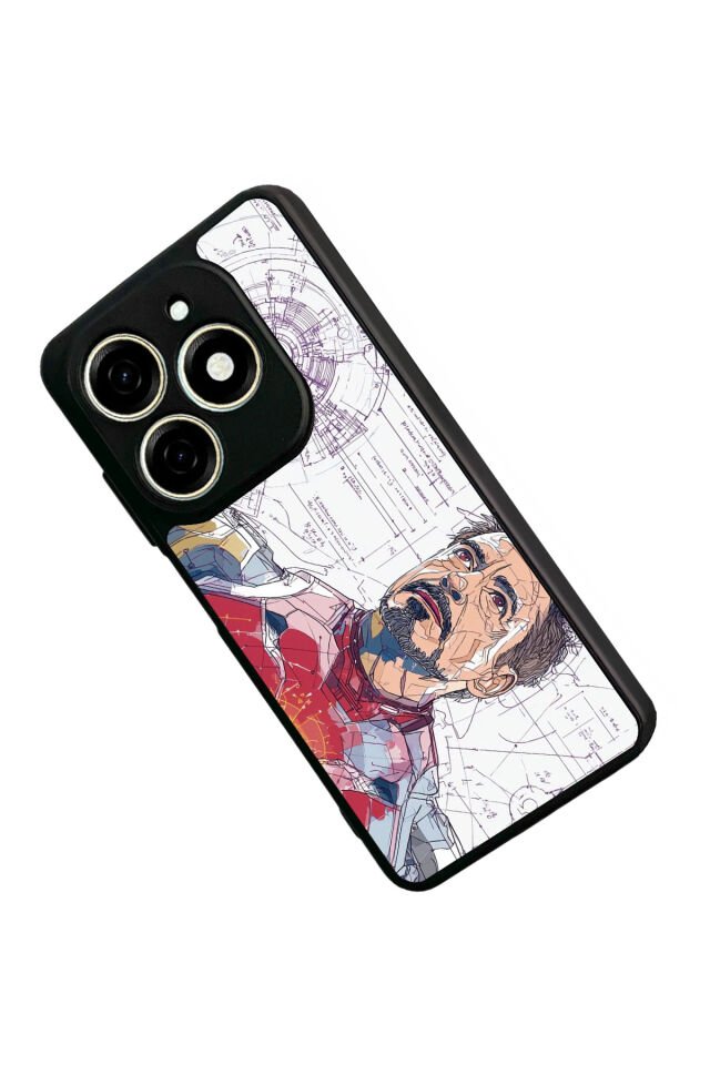 Tecno Spark 20/20C Uyumlu Iron Man ( Demir Adam ) Tasarımlı Glossy Premium Kılıf