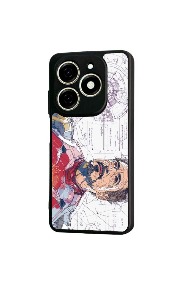 Tecno Spark 20/20C Uyumlu Iron Man ( Demir Adam ) Tasarımlı Glossy Premium Kılıf