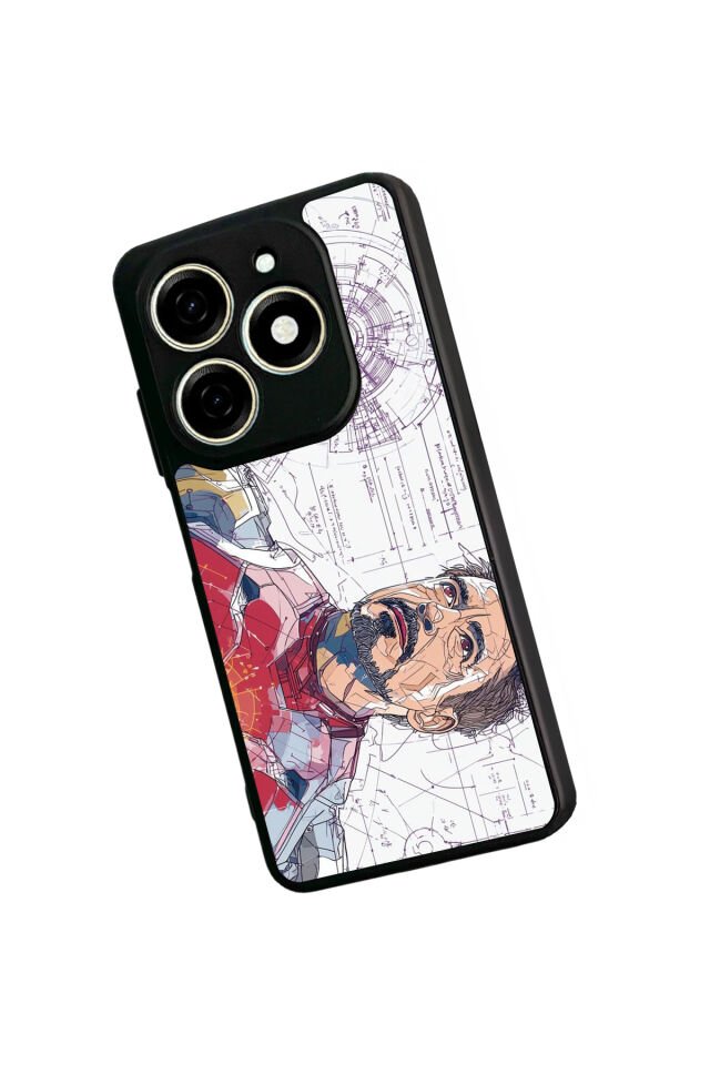 Tecno Spark 20/20C Uyumlu Iron Man ( Demir Adam ) Tasarımlı Glossy Premium Kılıf