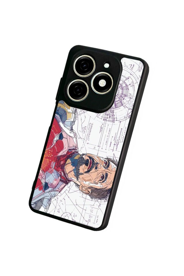 Tecno Spark 20/20C Uyumlu Iron Man ( Demir Adam ) Tasarımlı Glossy Premium Kılıf