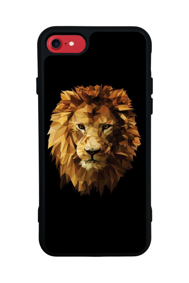 iPhone SE Uyumlu Aslan Tasarımlı Glossy Premium Kılıf