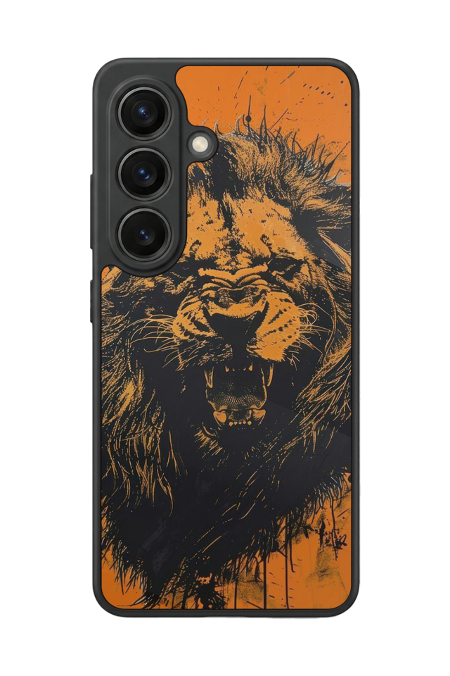 Samsung Galaxy S26 Uyumlu Aslan Tasarımlı Glossy Premium Kılıf