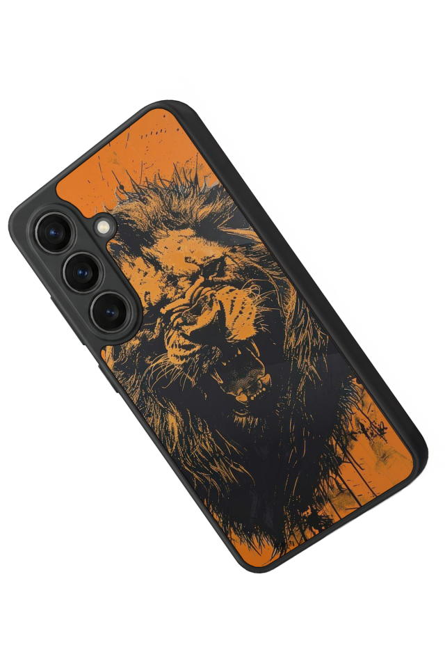 Samsung Galaxy S26 Uyumlu Aslan Tasarımlı Glossy Premium Kılıf