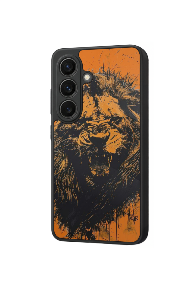 Samsung Galaxy S26 Uyumlu Aslan Tasarımlı Glossy Premium Kılıf