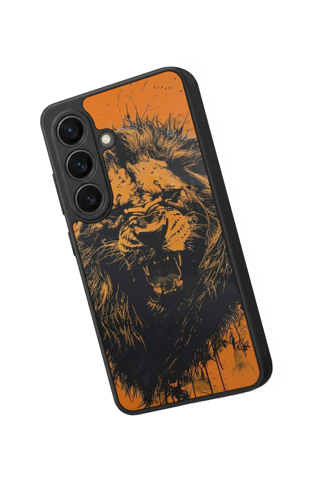 Samsung Galaxy S26 Uyumlu Aslan Tasarımlı Glossy Premium Kılıf