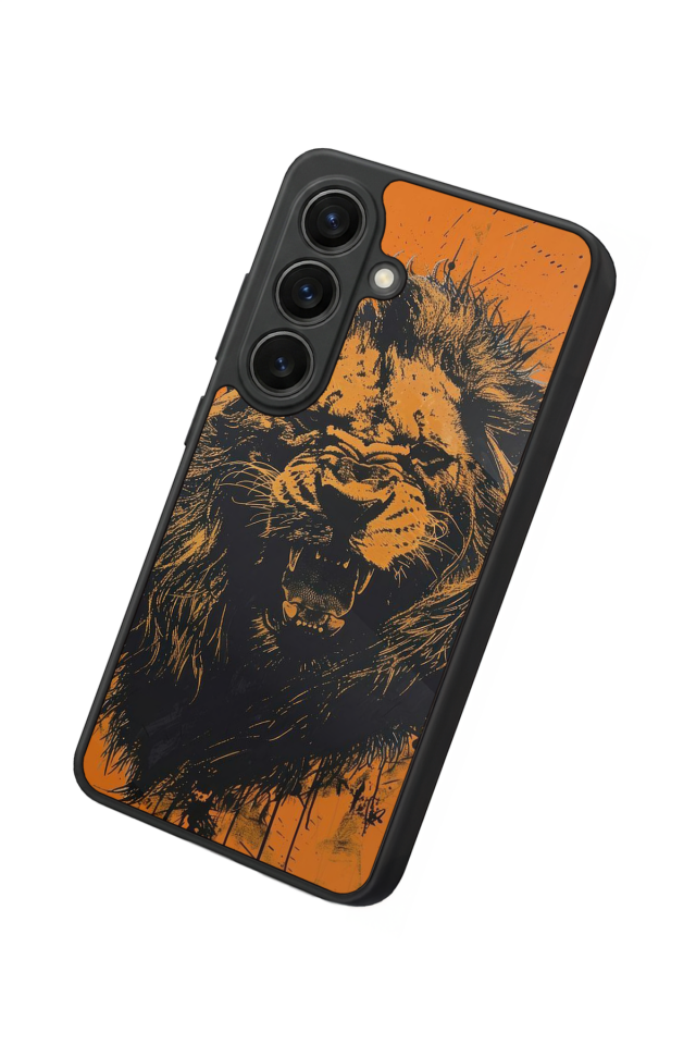 Samsung Galaxy S26 Uyumlu Aslan Tasarımlı Glossy Premium Kılıf