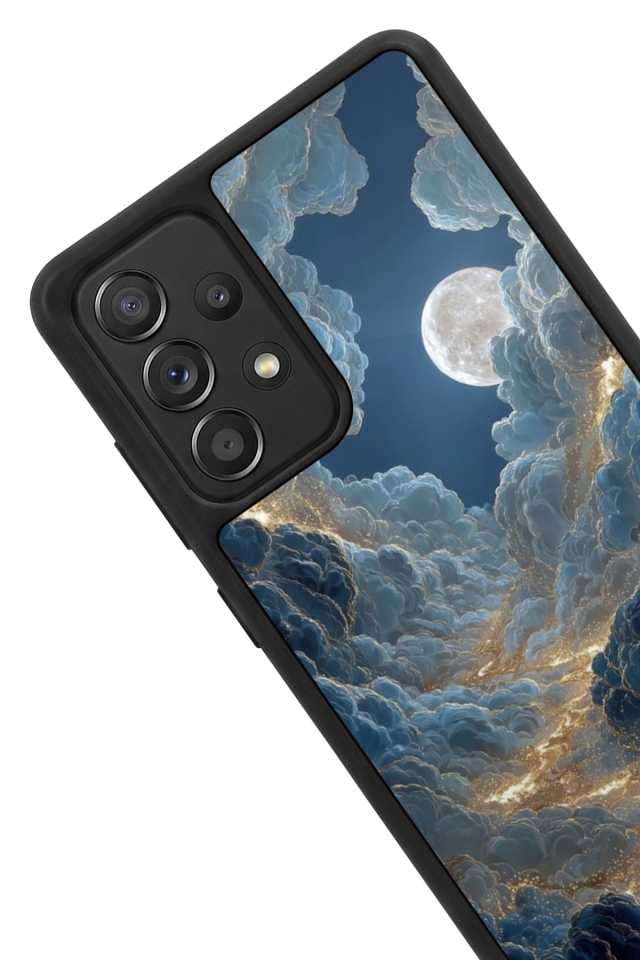 Samsung Galaxy A72 Uyumlu Ay Tasarımlı Glossy Premium Kılıf
