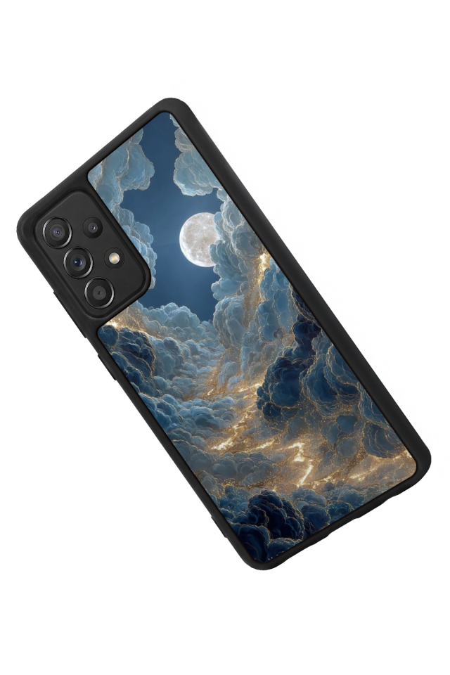 Samsung Galaxy A72 Uyumlu Ay Tasarımlı Glossy Premium Kılıf