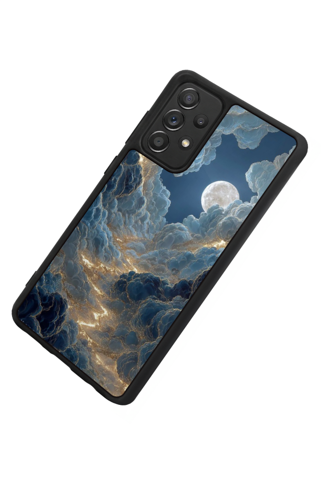 Samsung Galaxy A72 Uyumlu Ay Tasarımlı Glossy Premium Kılıf
