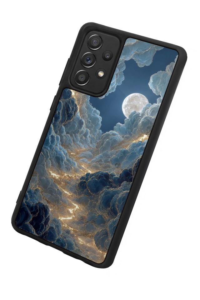 Samsung Galaxy A72 Uyumlu Ay Tasarımlı Glossy Premium Kılıf