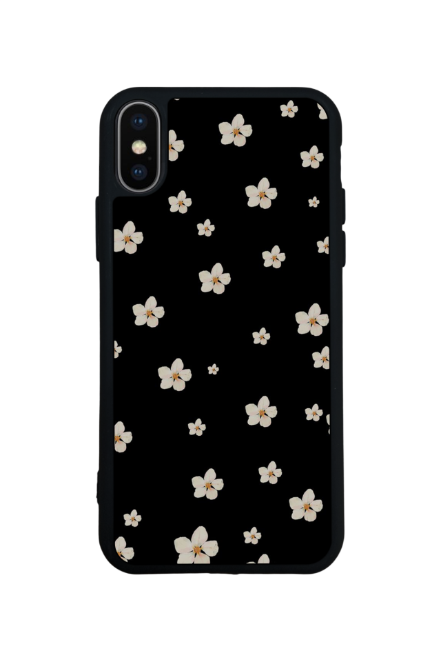 iPhone X/ XS Uyumlu Cicek Tasarımlı Glossy Premium Kılıf