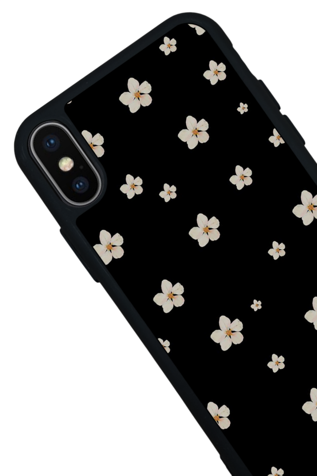 iPhone X/ XS Uyumlu Cicek Tasarımlı Glossy Premium Kılıf