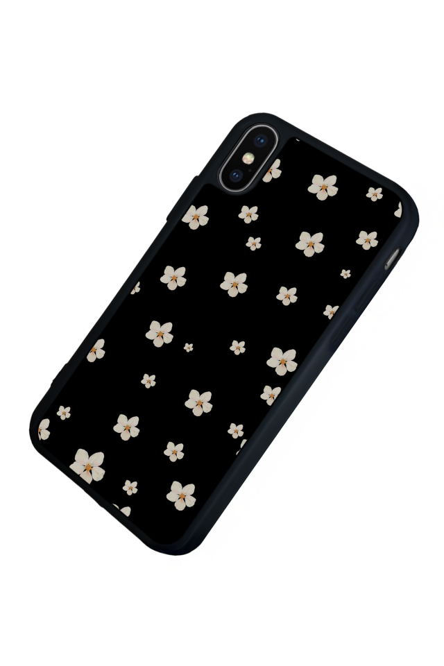 iPhone X/ XS Uyumlu Cicek Tasarımlı Glossy Premium Kılıf