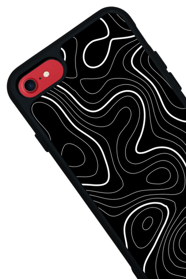 iPhone 8 Uyumlu Çizgi Sanatı Tasarımlı Glossy Premium Kılıf