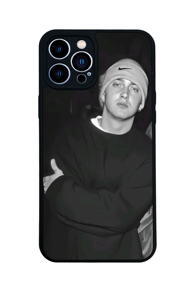 iPhone 13 Pro Max Uyumlu Eminem Tasarımlı Glossy Premium Kılıf