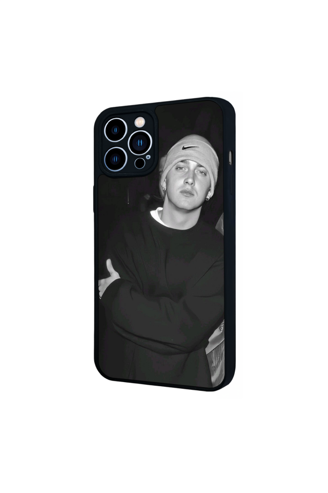 iPhone 13 Pro Max Uyumlu Eminem Tasarımlı Glossy Premium Kılıf