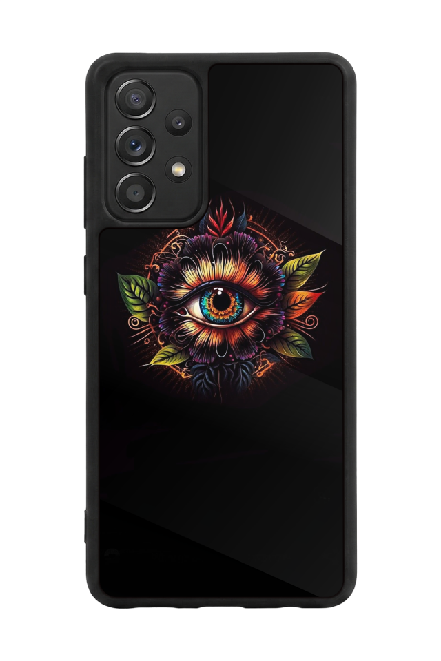Samsung Galaxy A72 Uyumlu Göz Tasarımlı Glossy Premium Kılıf