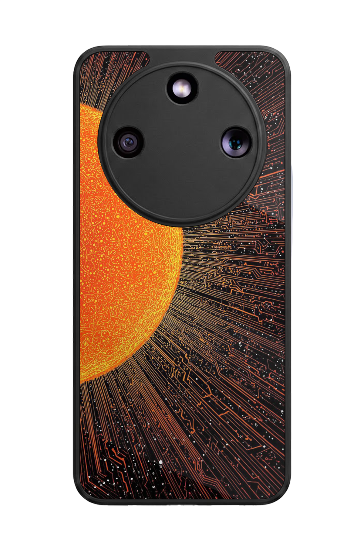 Honor Magic 8 Lite Uyumlu Güneş Tasarımlı Glossy Premium Kılıf