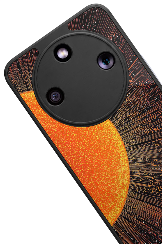 Honor Magic 8 Lite Uyumlu Güneş Tasarımlı Glossy Premium Kılıf