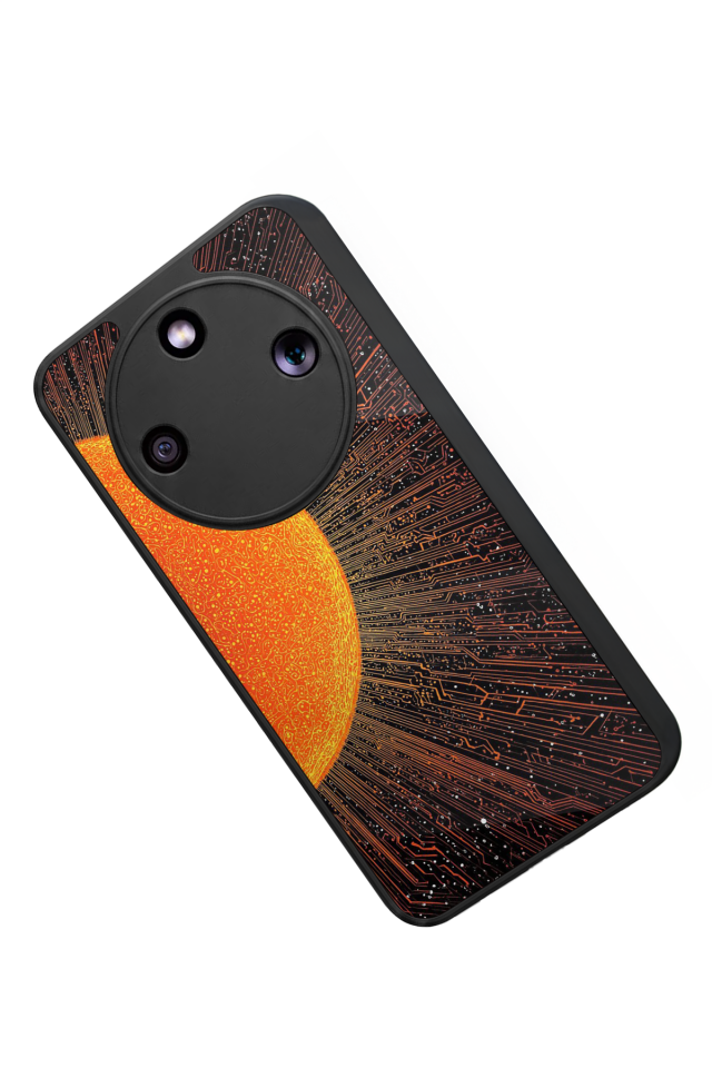 Honor Magic 8 Lite Uyumlu Güneş Tasarımlı Glossy Premium Kılıf