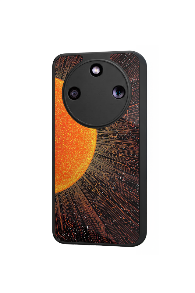 Honor Magic 8 Lite Uyumlu Güneş Tasarımlı Glossy Premium Kılıf