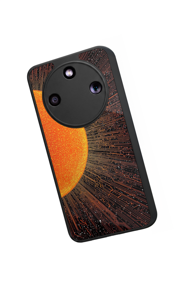 Honor Magic 8 Lite Uyumlu Güneş Tasarımlı Glossy Premium Kılıf