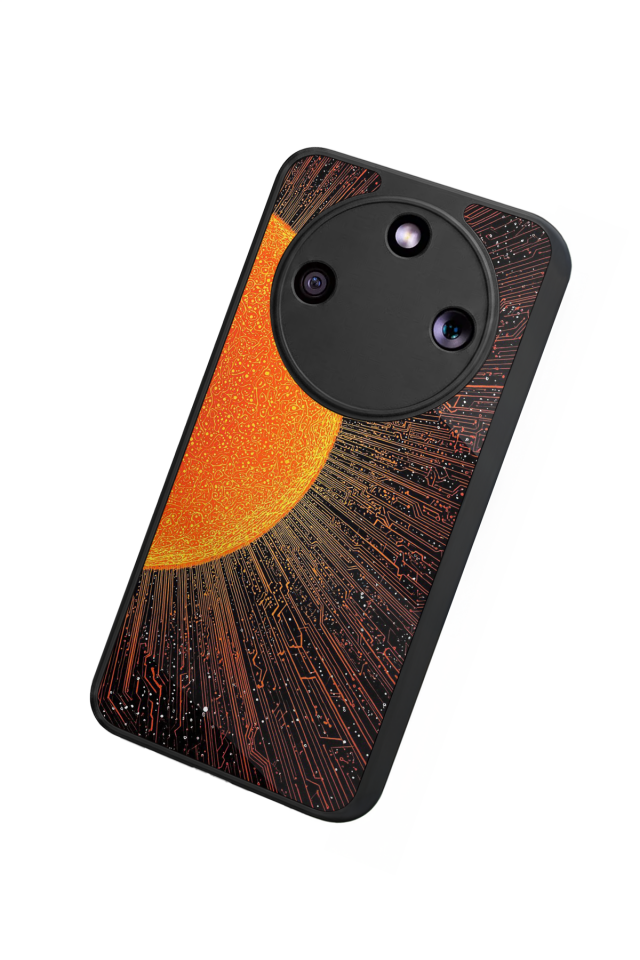 Honor Magic 8 Lite Uyumlu Güneş Tasarımlı Glossy Premium Kılıf