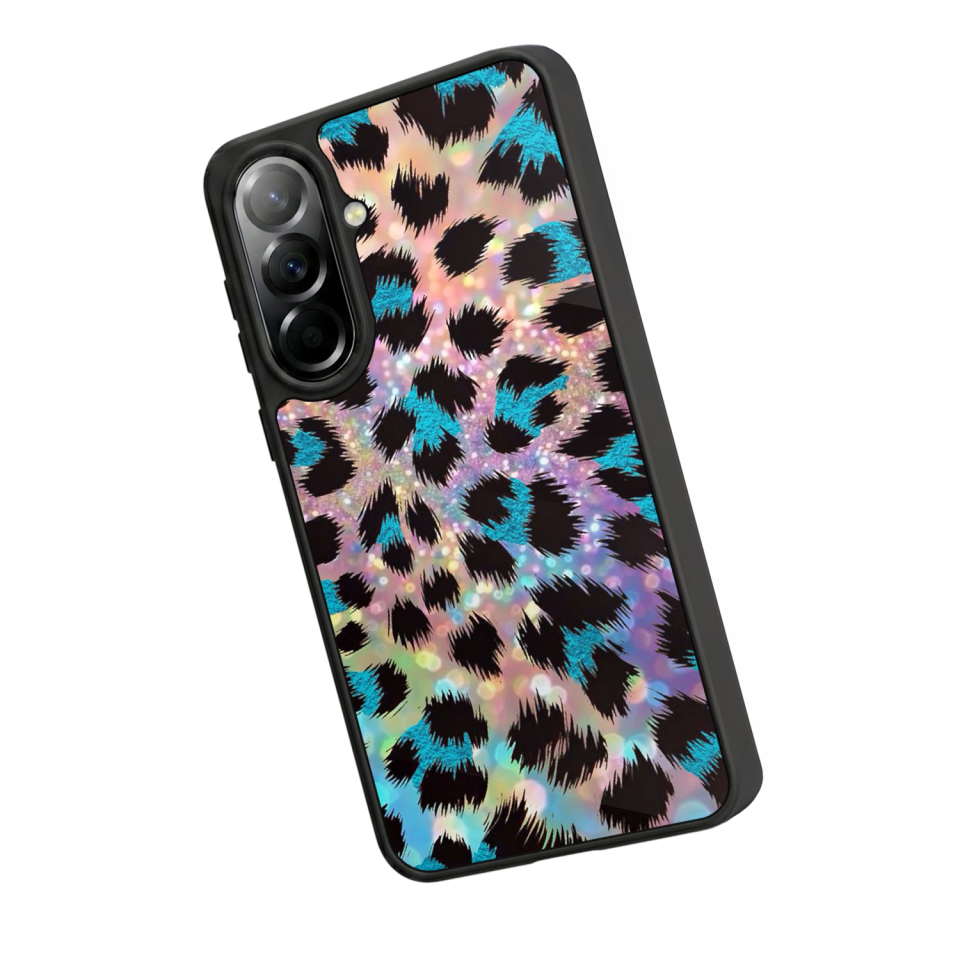 Samsung Galaxy A57 Uyumlu Hologram Leopar Tasarımlı Glossy Premium Kılıf